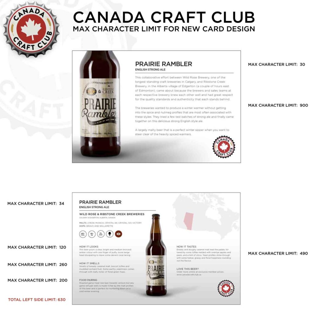 Craft Club beer card